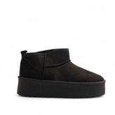 Europeon Union Women Black Chamois Half Boot #3269